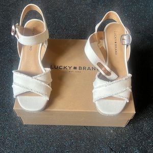 White Lucky Brand wedges